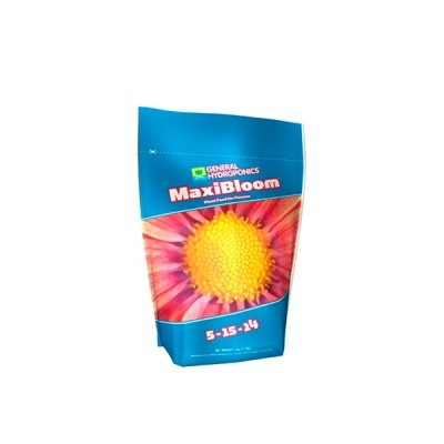Embalagem azul com flor e texto MaxiBloom General Hydroponics