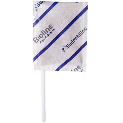 Prego líquido com embalagem branca e texto azul Bioline Agrosciences e Suirskiline