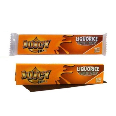 Pacote e rolo de papéis Juicy Jays sabor licorice laranja