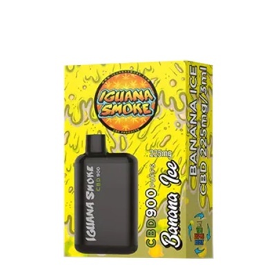 Vape desposável Iguana Smoke Banana Ice CBD 225mg