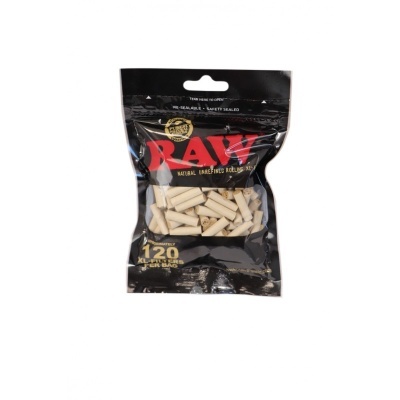 Pacote preto de filtros RAW para tabaco, 120 unidades.