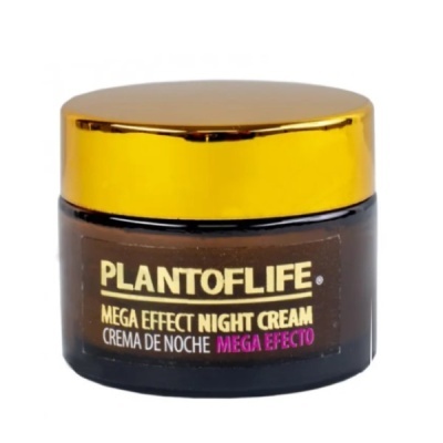 Frasco de creme noturno PLANTOFLIFE com tampa dourada