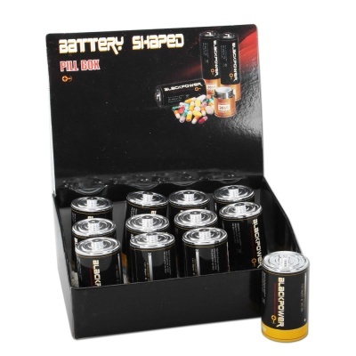 Caixa de exposição com caixas em forma de pilha preta e amarela