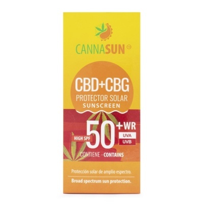 Embalagem de protetor solar CBD+CBG CANNASUN SPF 50+