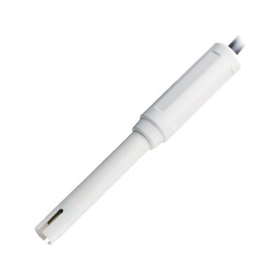 Sensor eletrónico branco cilíndrico com cabo