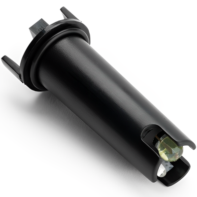 Sonda de ph preta com sensor em vidro na ponta