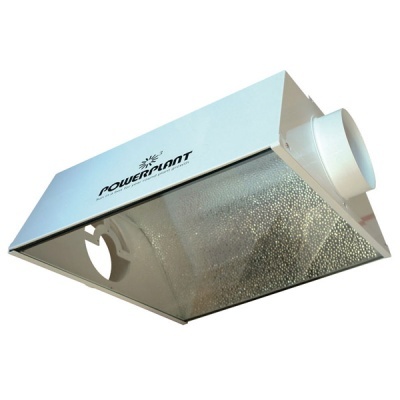 Luminária metálica branca POWERPLANT com refletor texturizado prateado
