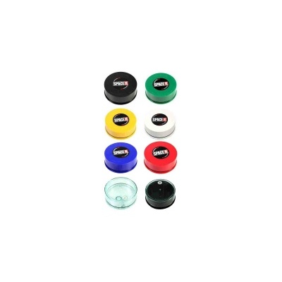 Conjunto de oito lançadores coloridos de plástico com etiquetas SPINZEE