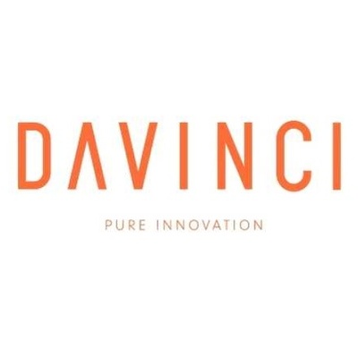Logotipo DAVINCI com lema PURE INNOVATION em fundo branco