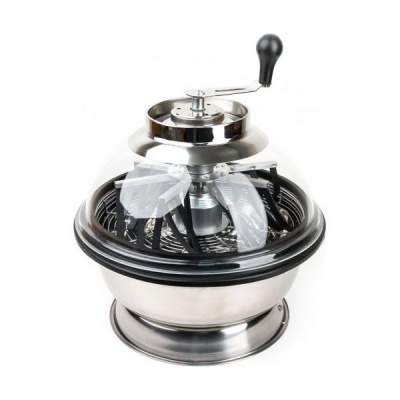 Picadora manual em aço inoxidável com tampa e manivela