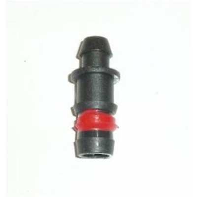 Conector de tubo plástico preto com anel vermelho