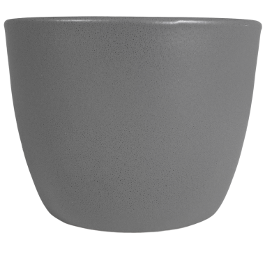 Tigela de cerâmica cinzenta com textura