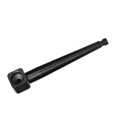 Ponteira de metal preta cilíndrica com extremidade quadrada
