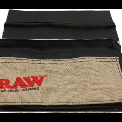Bolsa RAW Natural Rolling Papers preta e bege