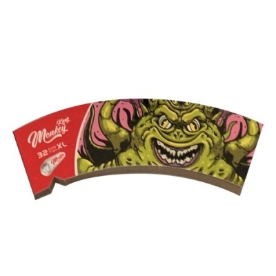 Óptica vermelha e rosa para copo com monstro verde e texto kong monkey