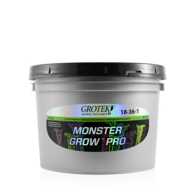 Balde cinzento com tampa preta do produto GROTEK MONSTER GROW PRO para plantas