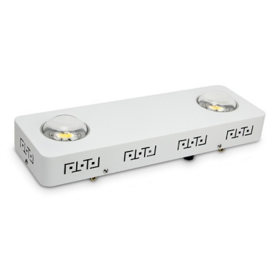 Lâmpada LED retangular branca com duas lentes circulares