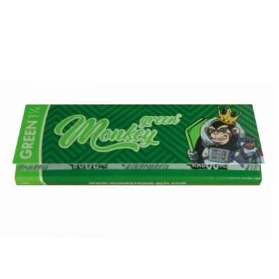 Embalagem verde para papel de tabaco Green Monkey com ilustração de macaco astronauta