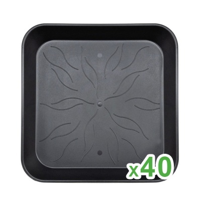 Tabuleiro quadrado preto para assar com padrão e indicação x40