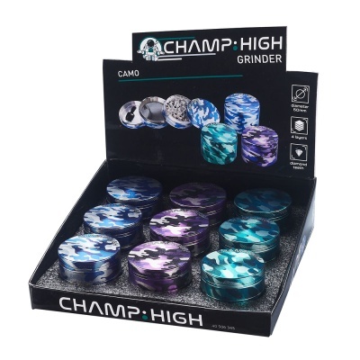 Trituradores metálicos camuflados em caixa preta CHAMP:HIGH