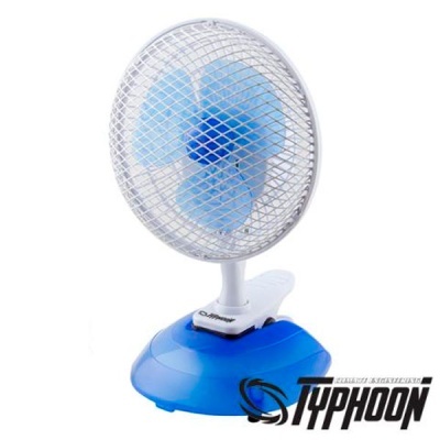 Ventoinha de secretária Typhoon azul e branco
