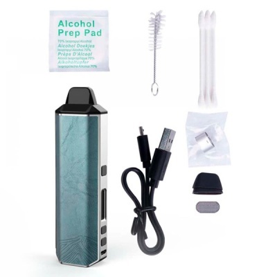 Kit acessórios para vaporizador com dispositivo, cabo USB, escova, palhinhas e álcool prep pad