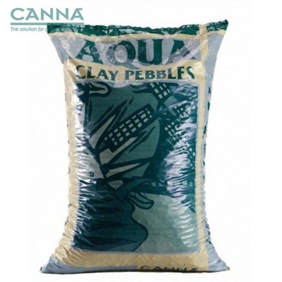 Saco de argila expandida AQUA CLAY PEBBLES CANNA azul e bege