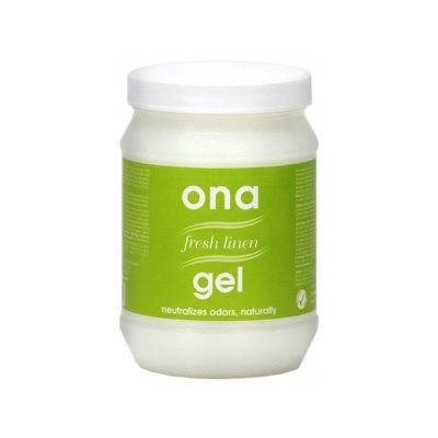 Frasco de gel com rótulo verde e tampa branca