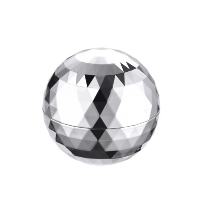 Esfera prateada facetada tipo bola de discoteca