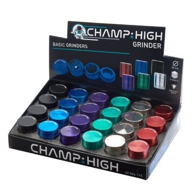 moedores CHAMP HIGH em exposição em várias cores