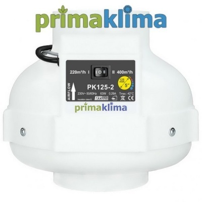 Ventoinha de ar branca circular com etiqueta preta PK125-2 da Primaklima