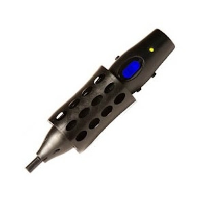 Dispositivo elétrico portátil preto com visor azul