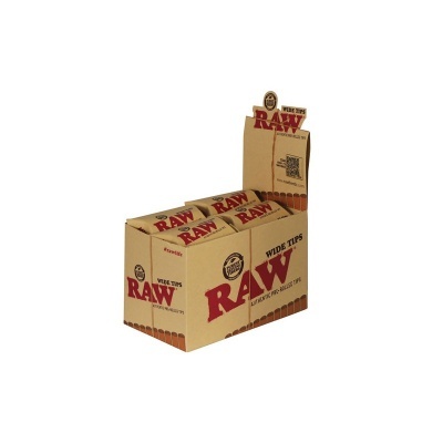 Expositor de cartão com pacotes RAW Wide Tips para filtrar tabaco
