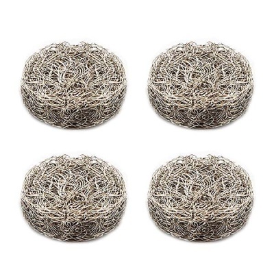 Conjunto 4 esponjas de aço inoxidável redondas