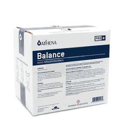 Caixa branca e azul de produto ATHENA PRO Balance com texto
