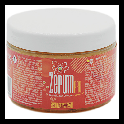 Gel Zerum Pro neutralizador de odores embalagem redonda com tampa branca