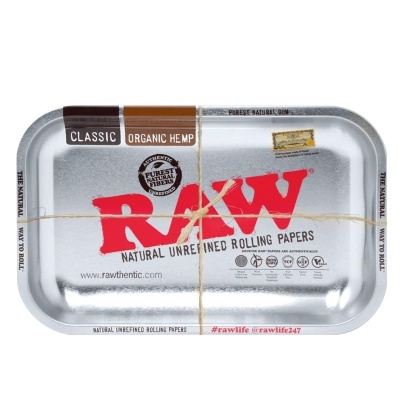 Tabuleiro metálico RAW para enrolar tabaco