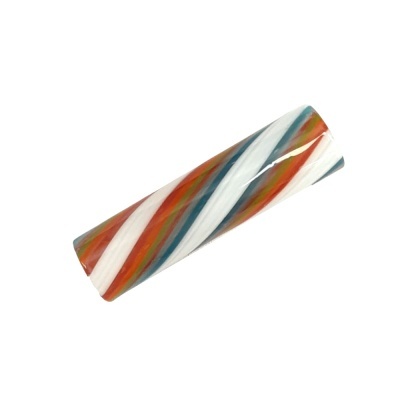 Pêndulo de vidro colorido com padrão espiral