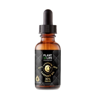frasco de óleo de cannabis Planta da Vida com conta-gotas