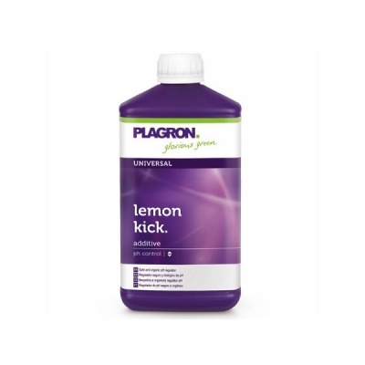 Frasco roxo Plagron lemon kick aditivo pH control