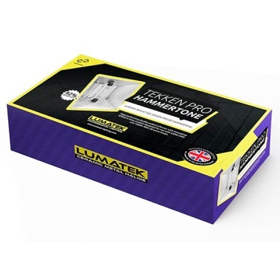 Embalaem de lâmpada TEKKEN PRO HAMMERTONE da Lumatek em preto, amarelo e roxo.