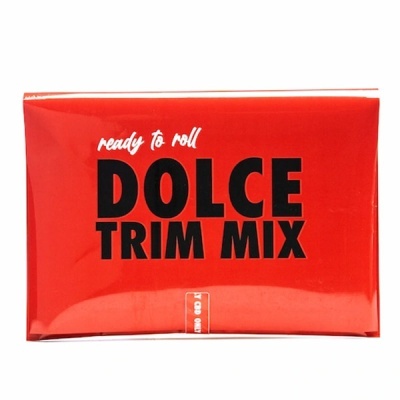Embalagem vermelha com texto ready to roll DOLCE TRIM MIX