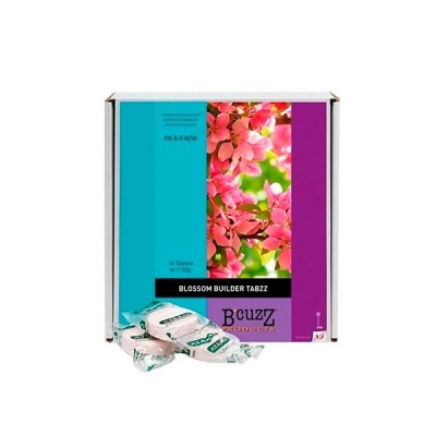 Embalagem de Blossom Builder Tabzz com tabletes individuais e imagem de flores cor-de-rosa