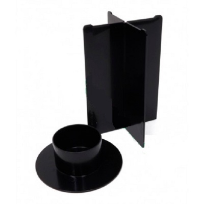 Conjunto preto de suporte de copo e organizador vertical em acrílico