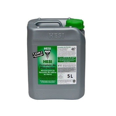Recipiente de plástico cinzento com tampa verde e etiqueta da marca HESI