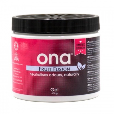 Frasco de gel ONA Fruit Fusion para neutralizar odores