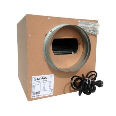 Ventoinha AIRFAN com caixa em madeira e tubo metálico circular