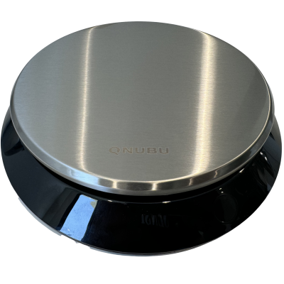 Balança de cozinha QNUBU com superfície em aço inoxidável e base preta