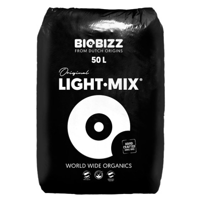 Saco preto de mistura para cultivo BIOBIZZ LIGHT·MIX 50L