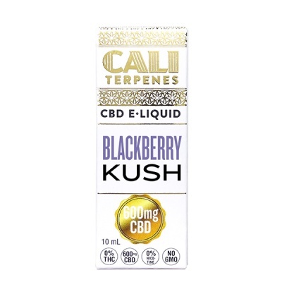 Embalagem de e-líquido CBD CALI TERPENES BLACKBERRY KUSH 600 mg CBD 10 ml